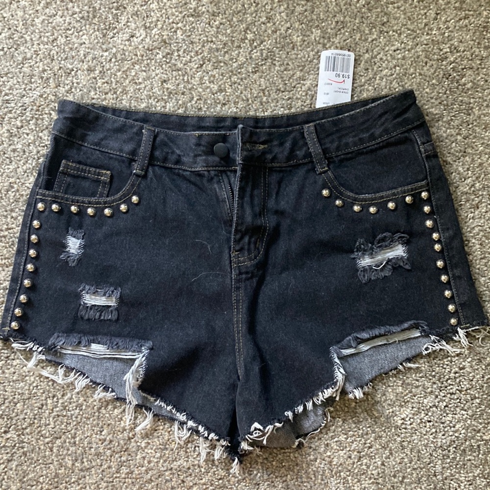 Dark Grey/Black Jean Short’s